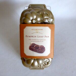 NEW NORDIC WARE WILLAM SONOMA FALL BOTANICAL PUMPKIN LOAF BAKEWARE PAN